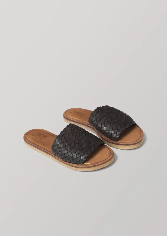 Mohinders Stacked Leather Sandals | Black sold by TOAST