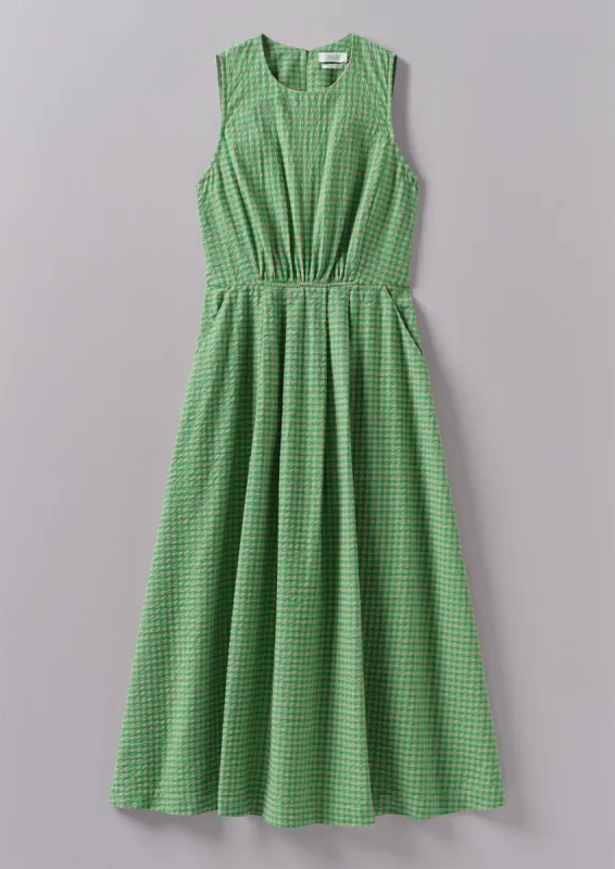 Gingham Cotton Seersucker Dress | Tapioca sold by TOAST