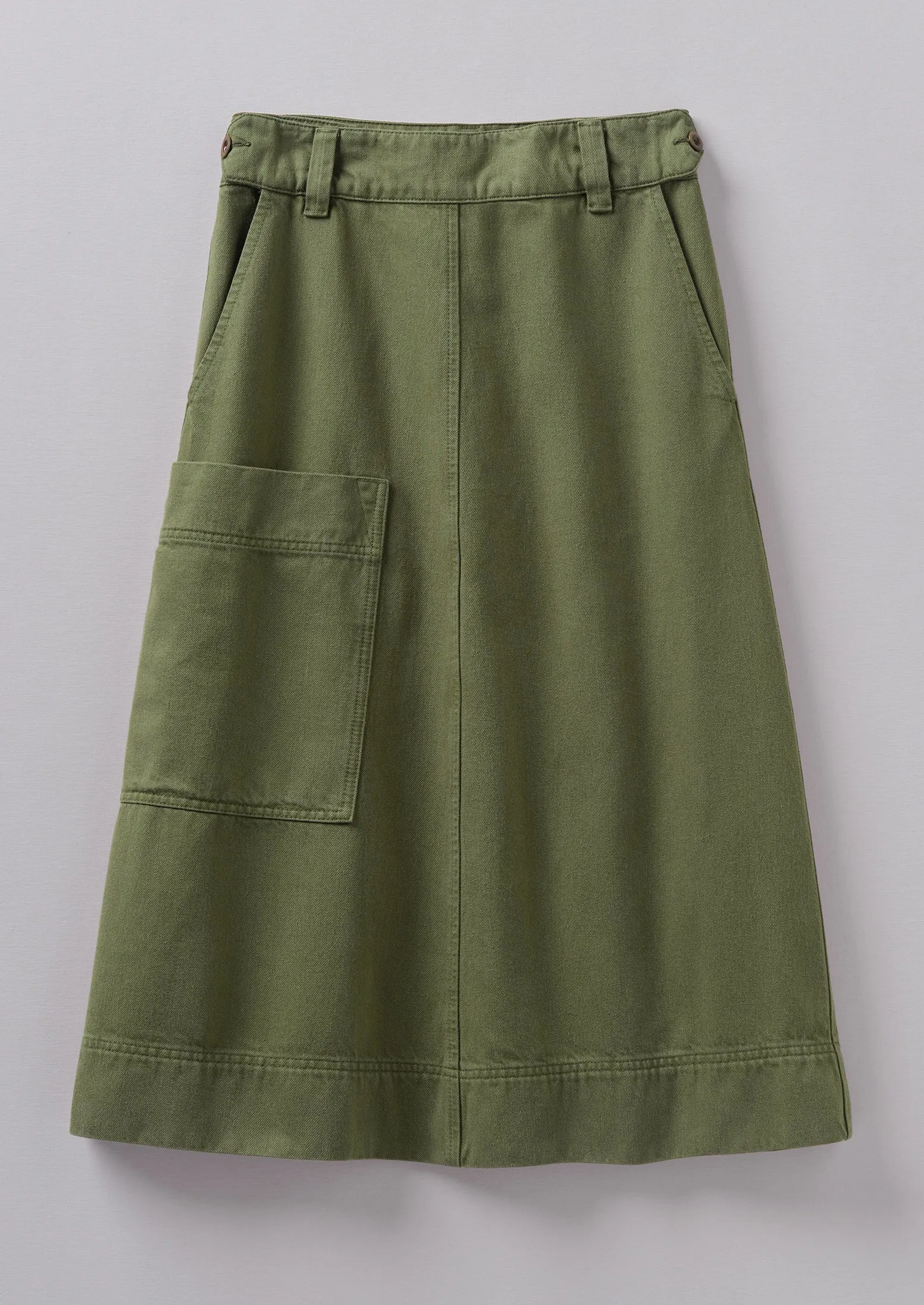 Garment Dyed Denim Skirt | Artichoke sold by TOAST