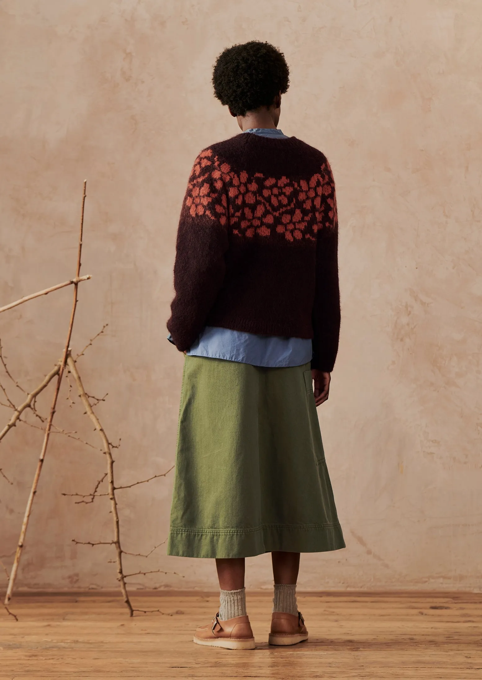 Garment Dyed Denim Skirt | Artichoke sold by TOAST product image thumbnail 2