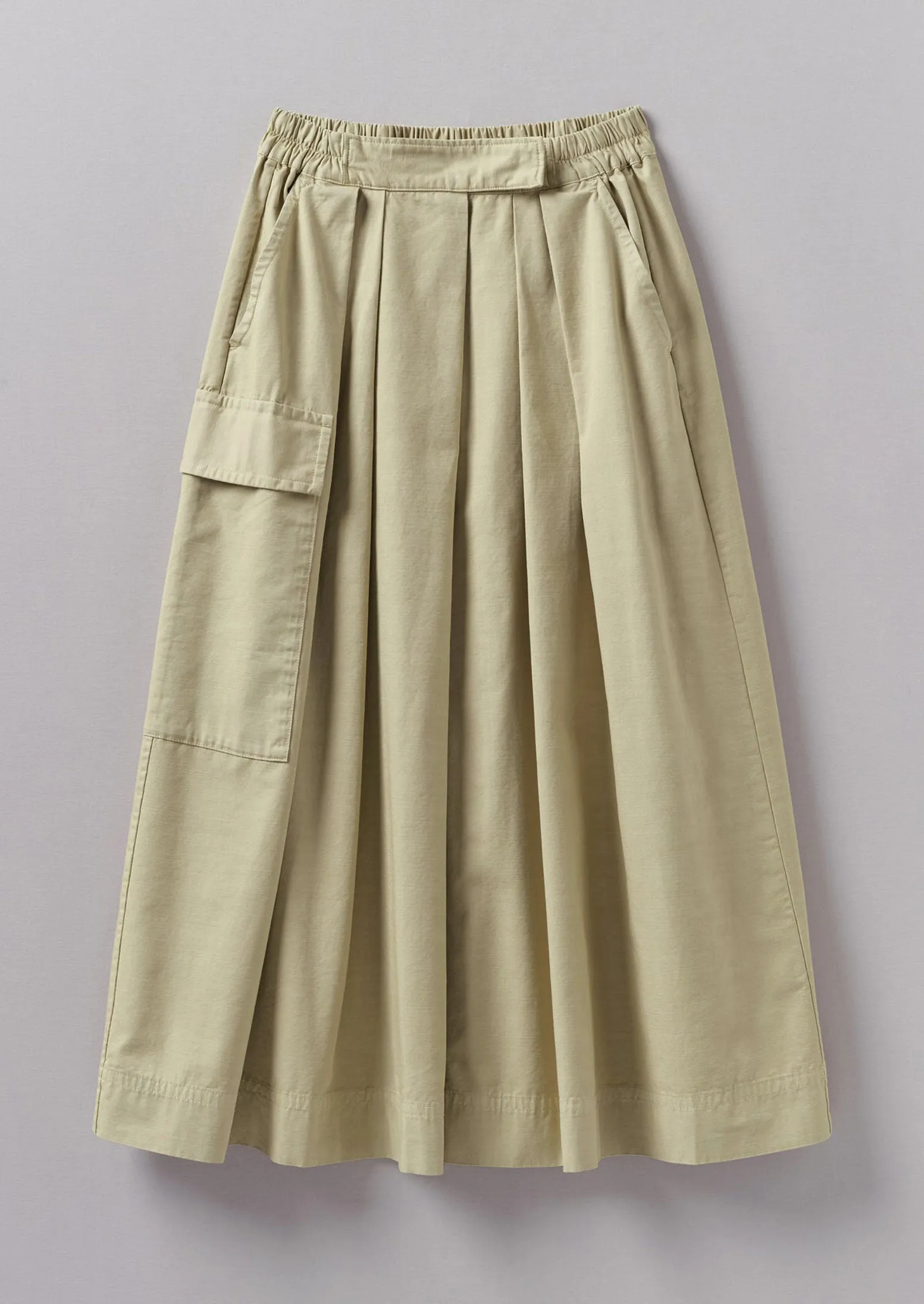 Pleated Patch Pocket Cotton Skirt | Rye sold by TOAST