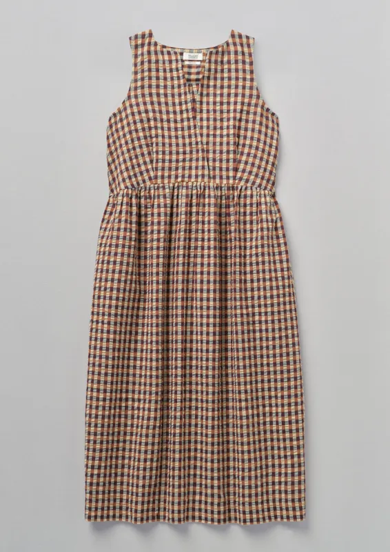 Alder Check Cotton Seersucker Dress | Multi sold by TOAST