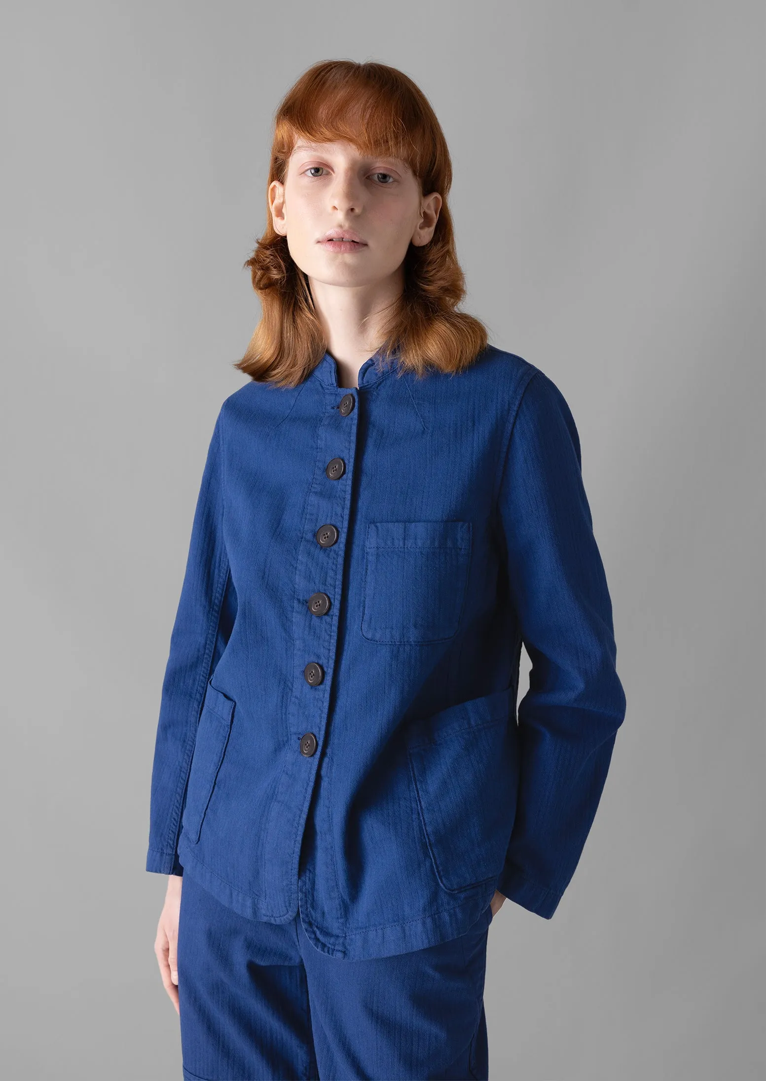 Cotton Herringbone Utility Jacket | Thistle sold by TOAST product image thumbnail 2