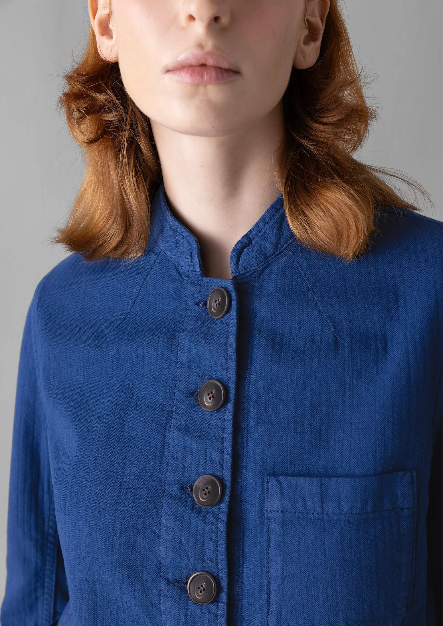 Cotton Herringbone Utility Jacket | Thistle sold by TOAST product image thumbnail 4