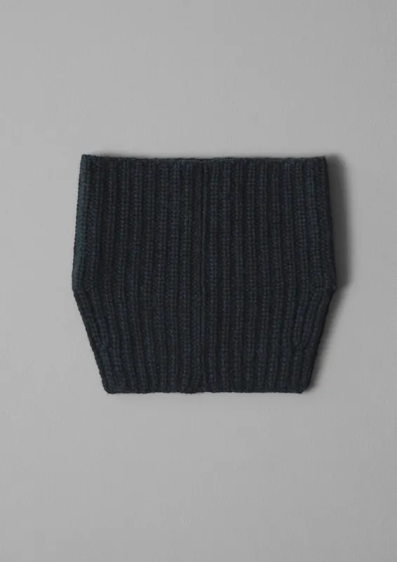 Ribbed Wool Cashmere Snood | Darkest Navy sold by TOAST