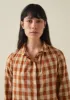 Anja Check Cotton Shirt | Cinnamon sold by TOAST