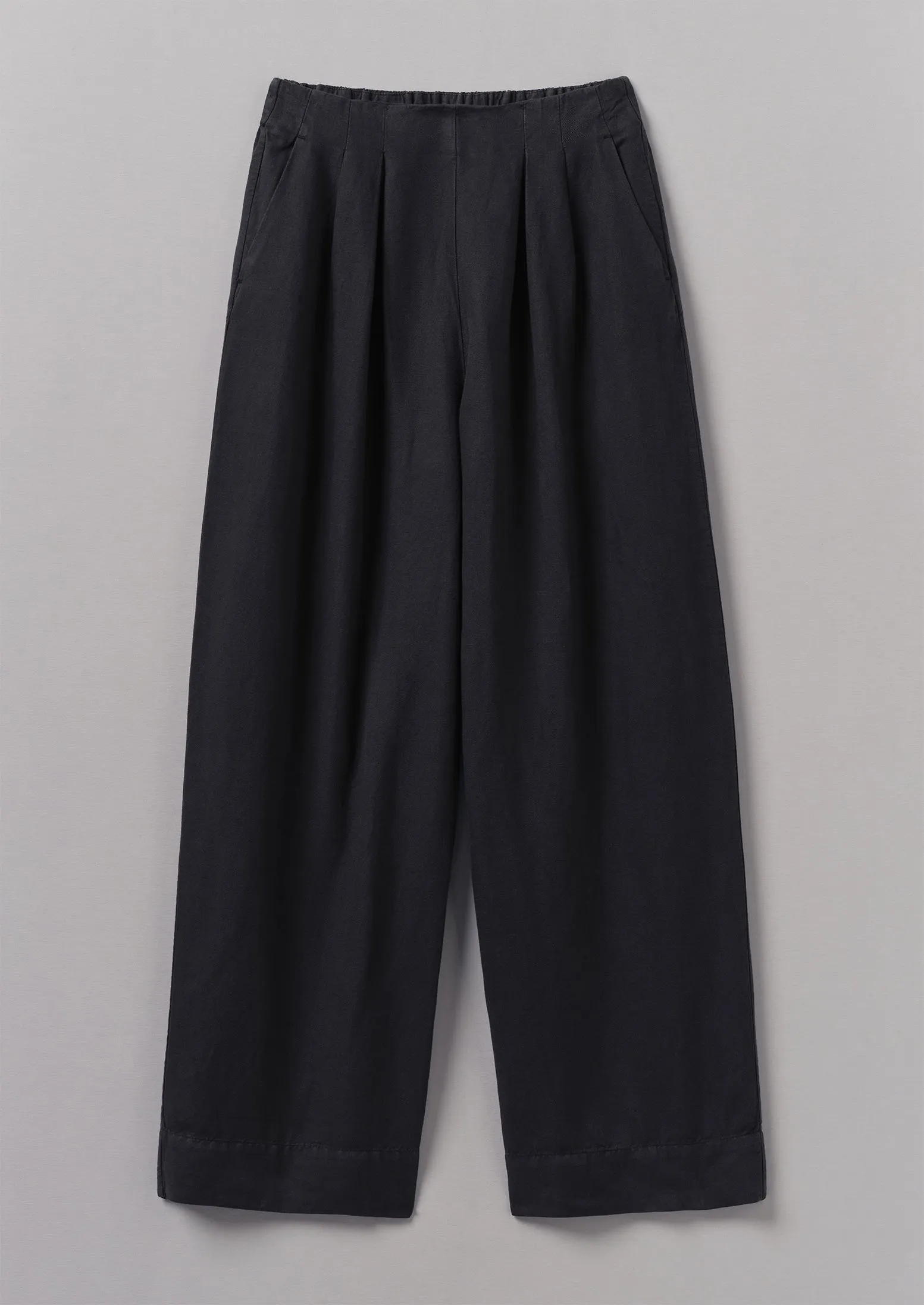 Corinne Cotton Linen Wide Leg Trousers | Slate Navy sold by TOAST