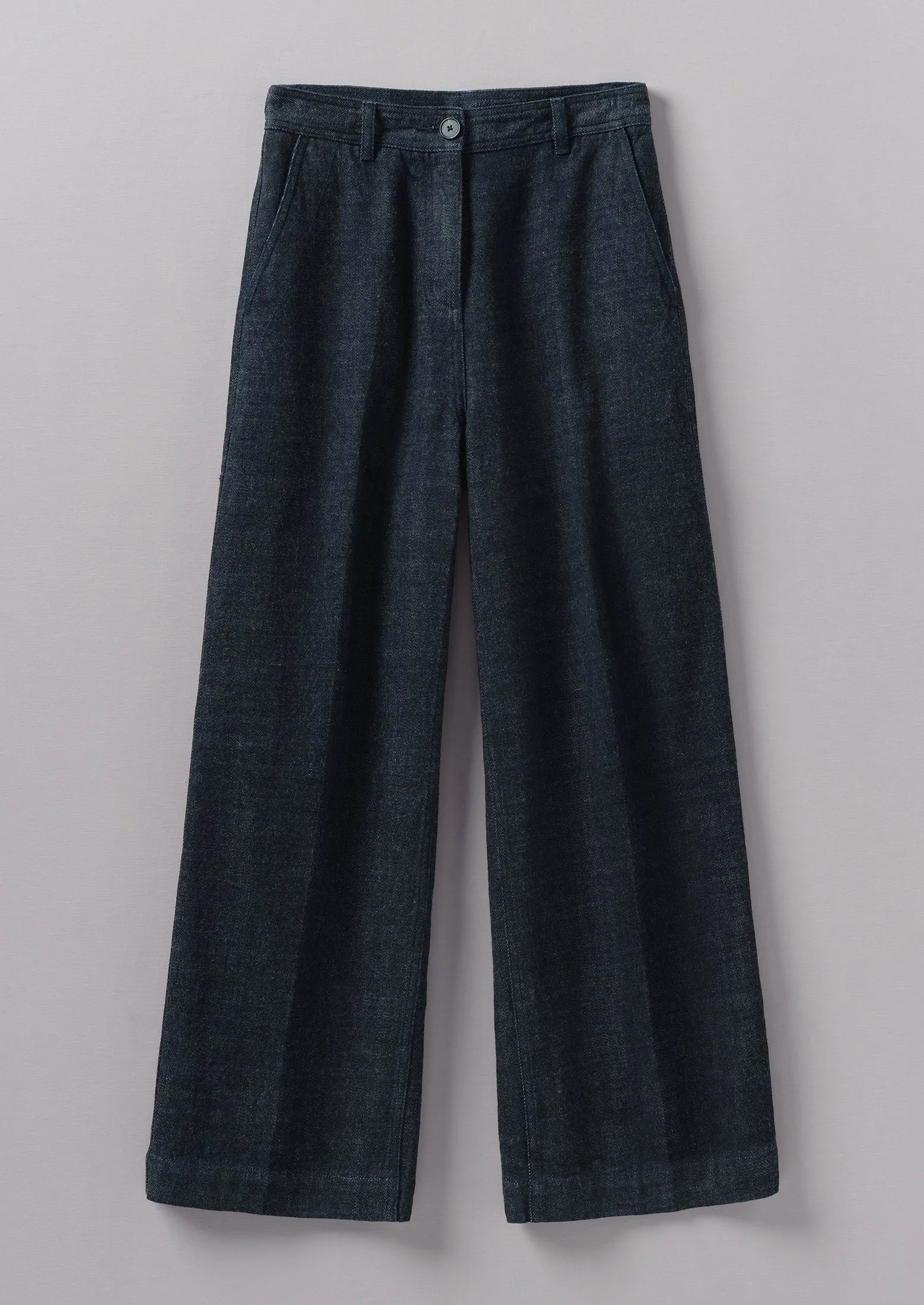 Flat Front Japanese Denim Trousers | Indigo sold by TOAST