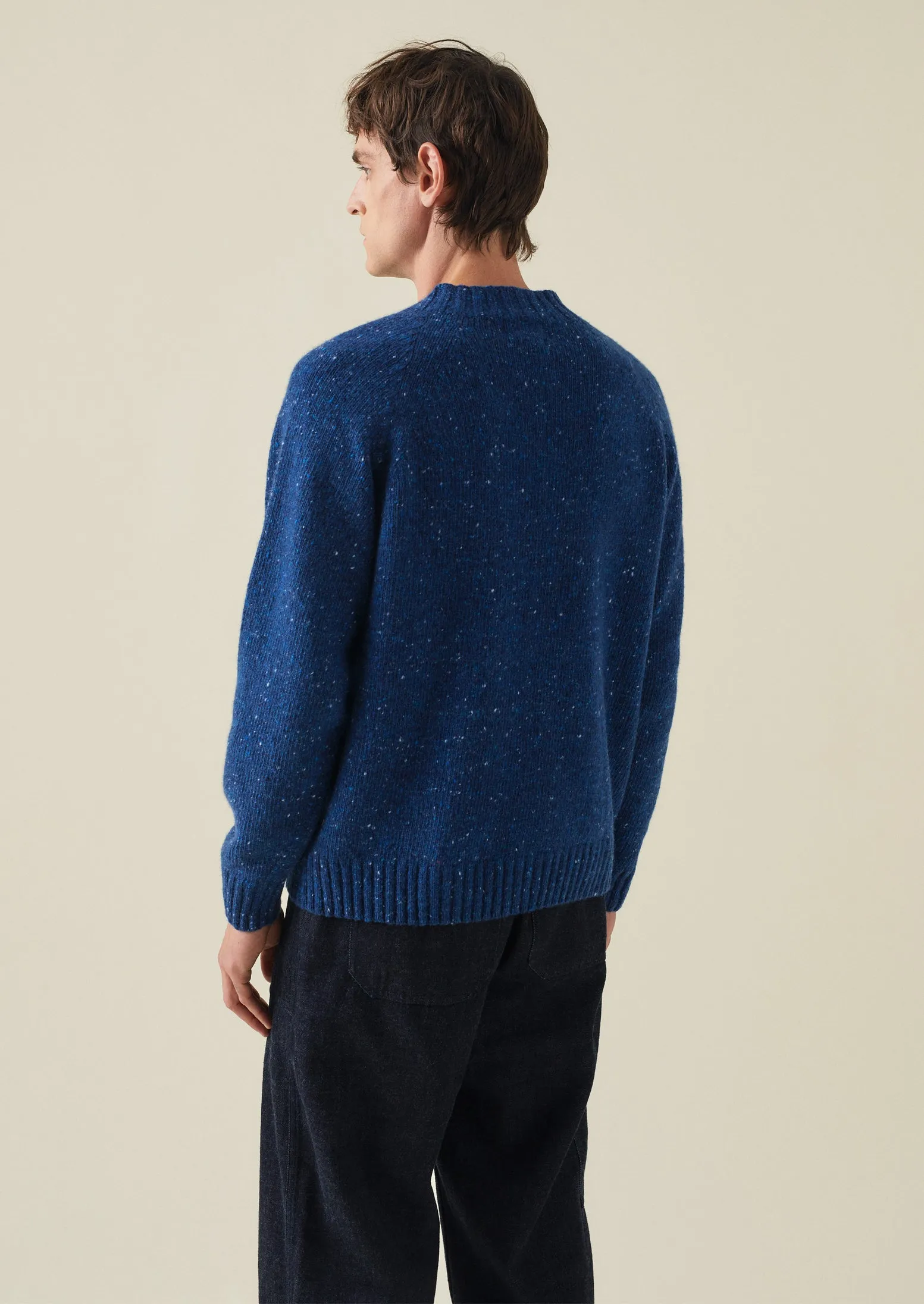 Flecky Wool Cashmere Seamless Sweater | Indigo sold by TOAST product image thumbnail 5