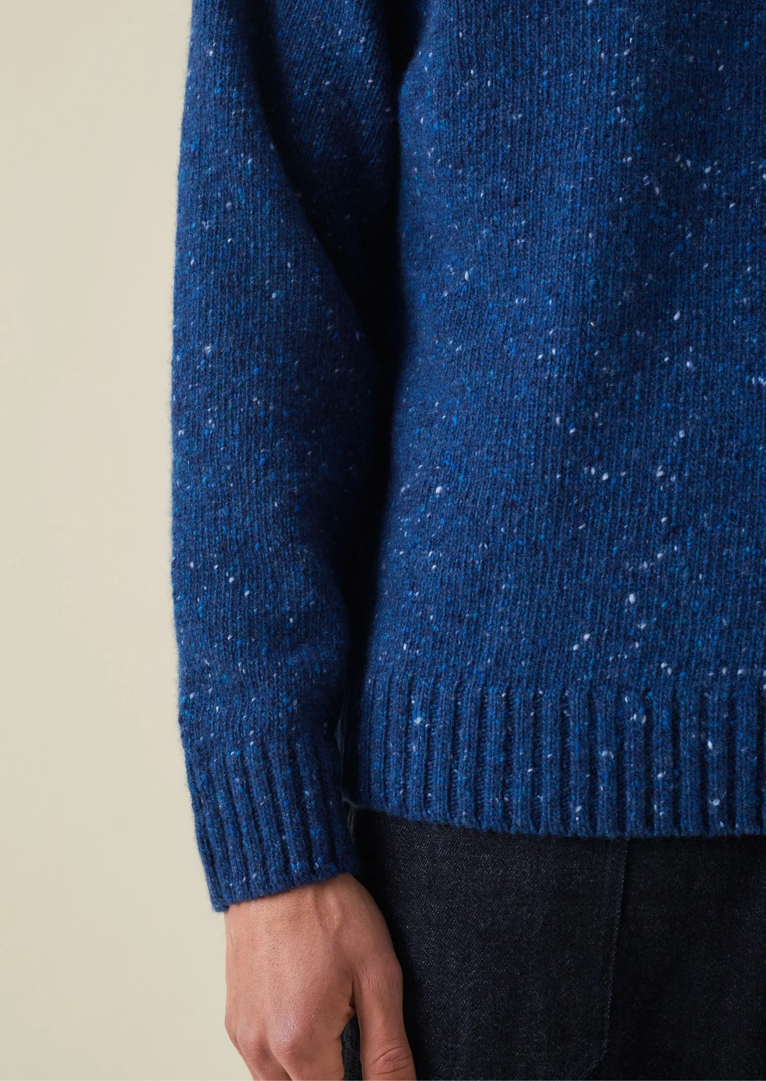 Flecky Wool Cashmere Seamless Sweater | Indigo sold by TOAST product image thumbnail 4