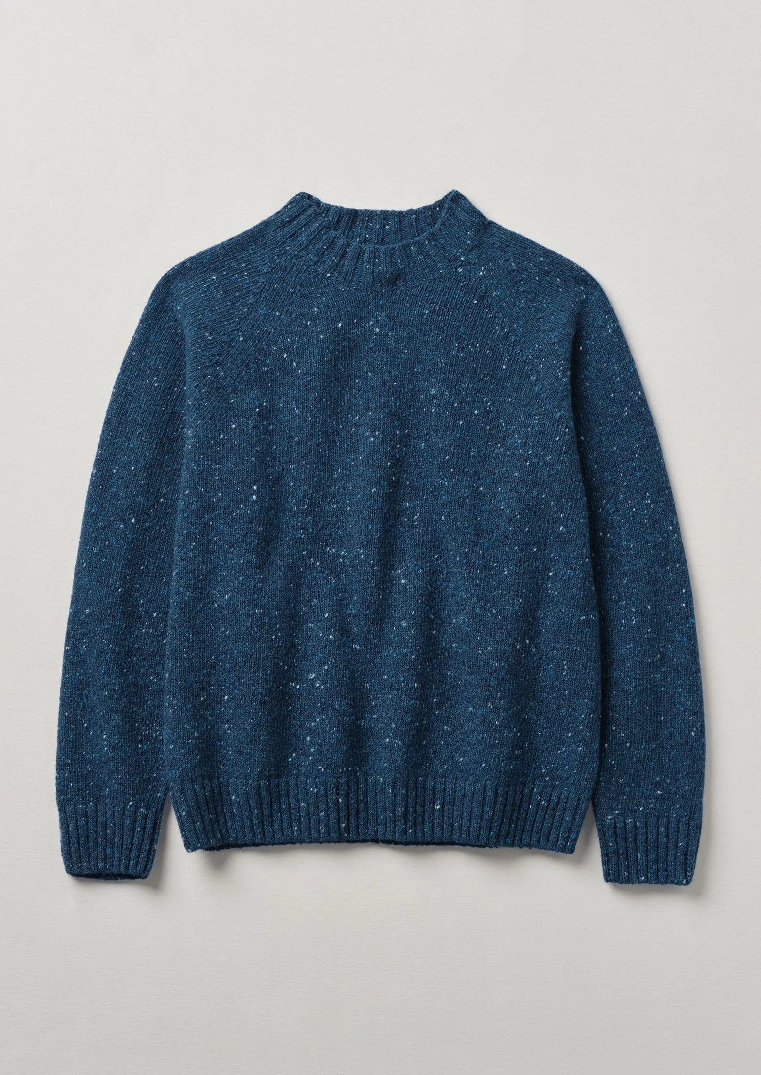 Flecky Wool Cashmere Seamless Sweater | Indigo sold by TOAST