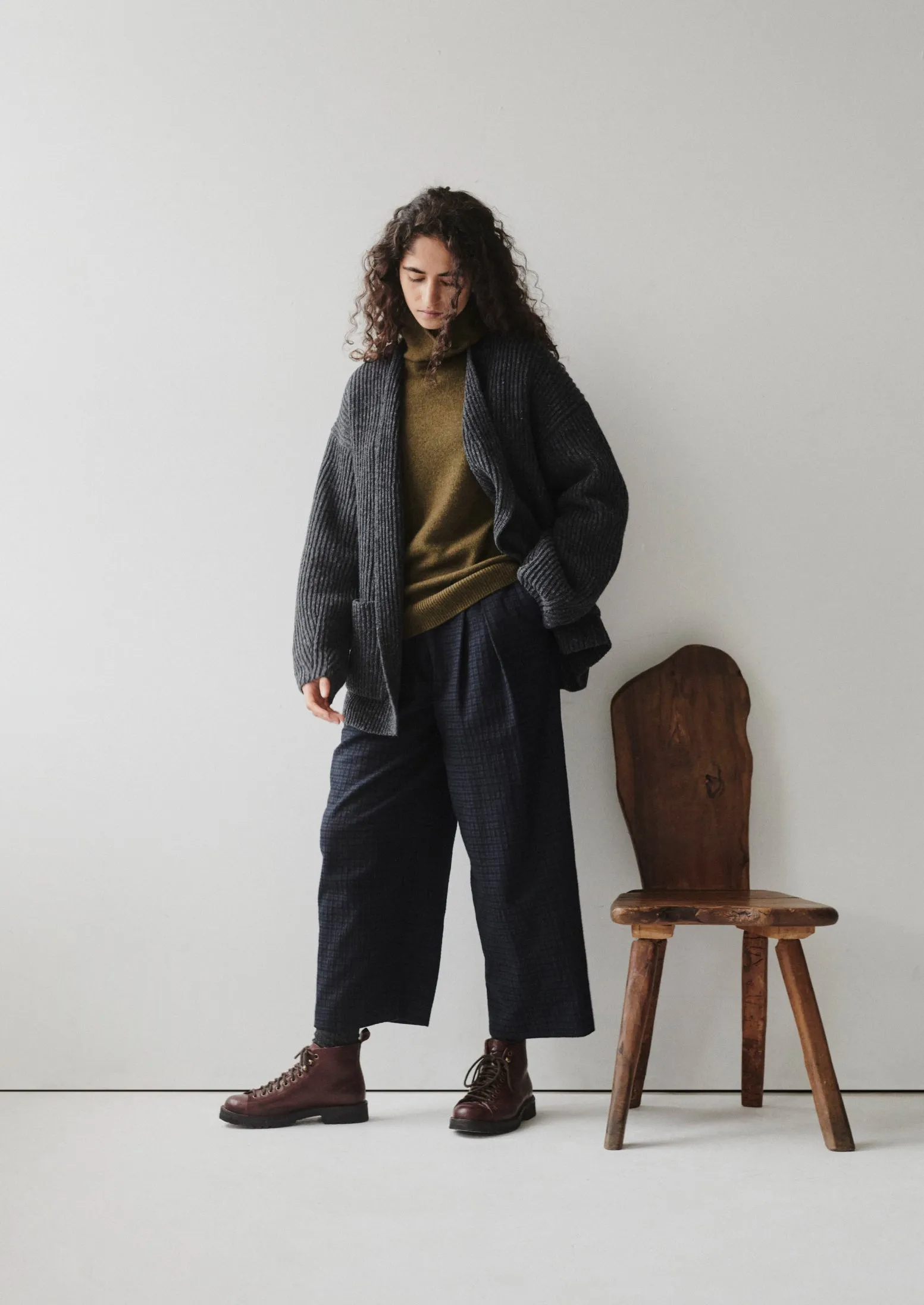 Jude Check Wool Trousers | Slate Blue sold by TOAST product image thumbnail 2