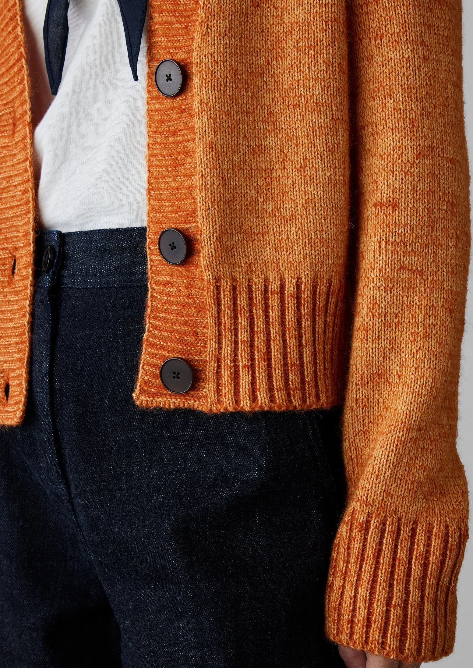 V-Neck Alpaca Blend Cardigan | Butternut Melange sold by TOAST product image thumbnail 4