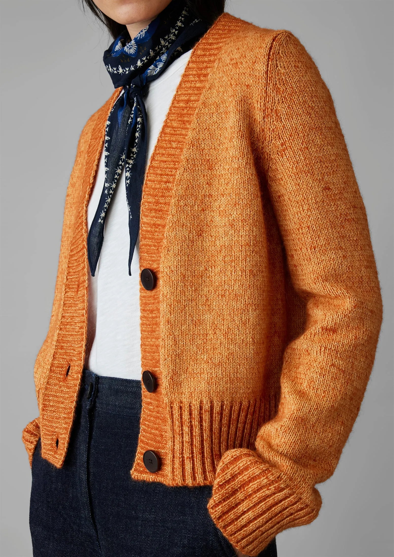 V-Neck Alpaca Blend Cardigan | Butternut Melange sold by TOAST product image thumbnail 2