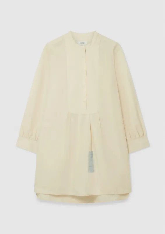 Renewed Cotton Pique Long Shirt Size 10 | Ecru sold by TOAST