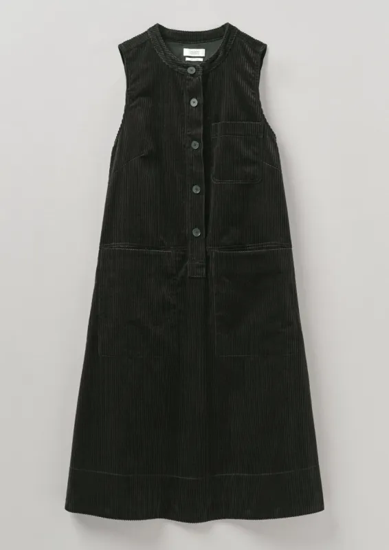 Organic Cord Sleeveless Tunic Dress | Brown Slate sold by TOAST