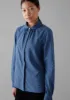 Anja Check Cotton Shirt | Slate/Dark Cornflower sold by TOAST