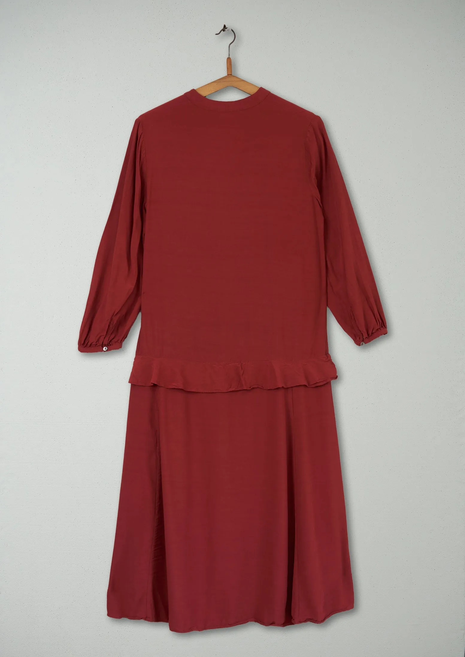 Reworn Ruffle Dress Size 6 (413) | Dark Rust sold by TOAST product image thumbnail 2