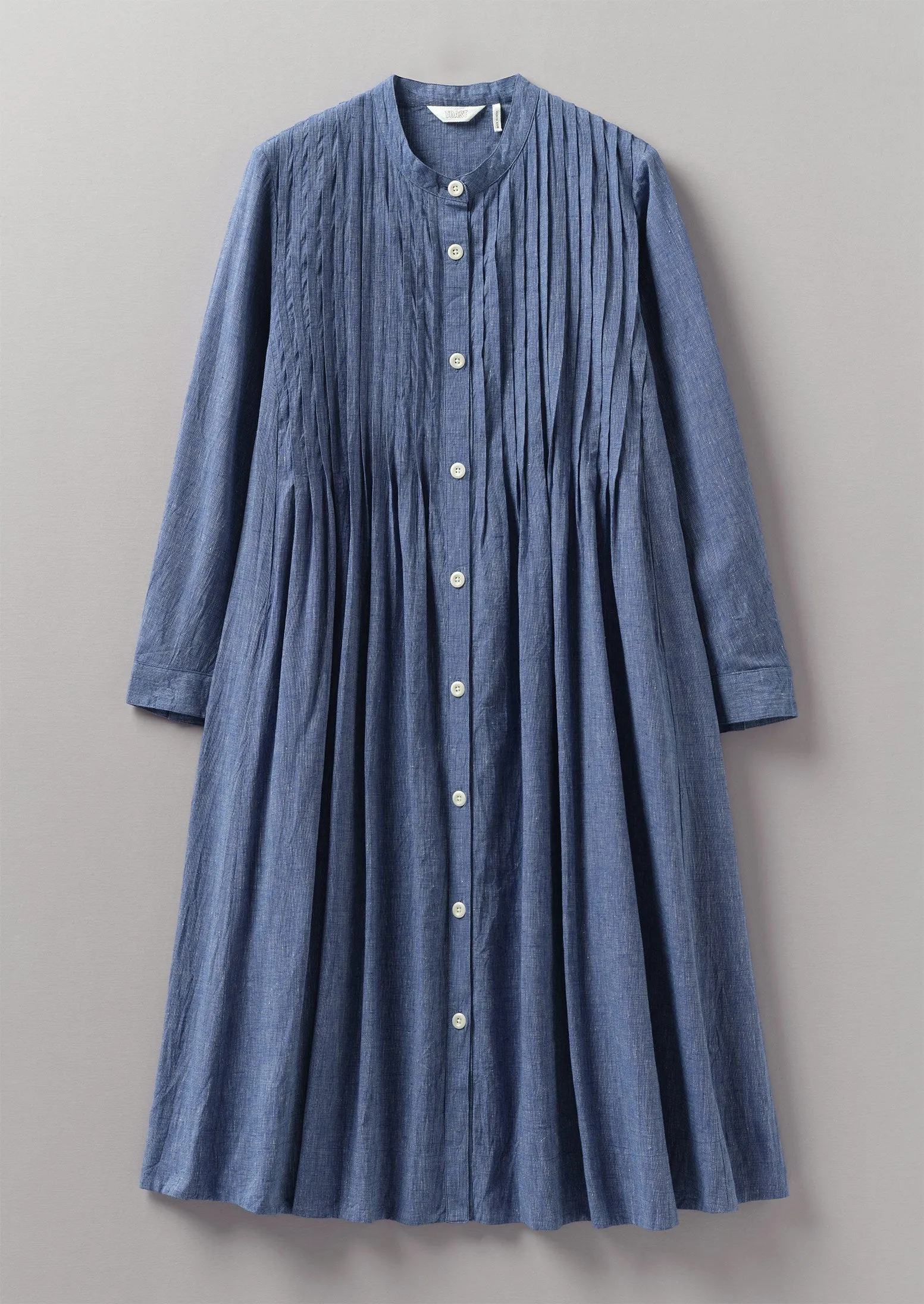 Pintuck Chambray Dress | Chambray Blue sold by TOAST