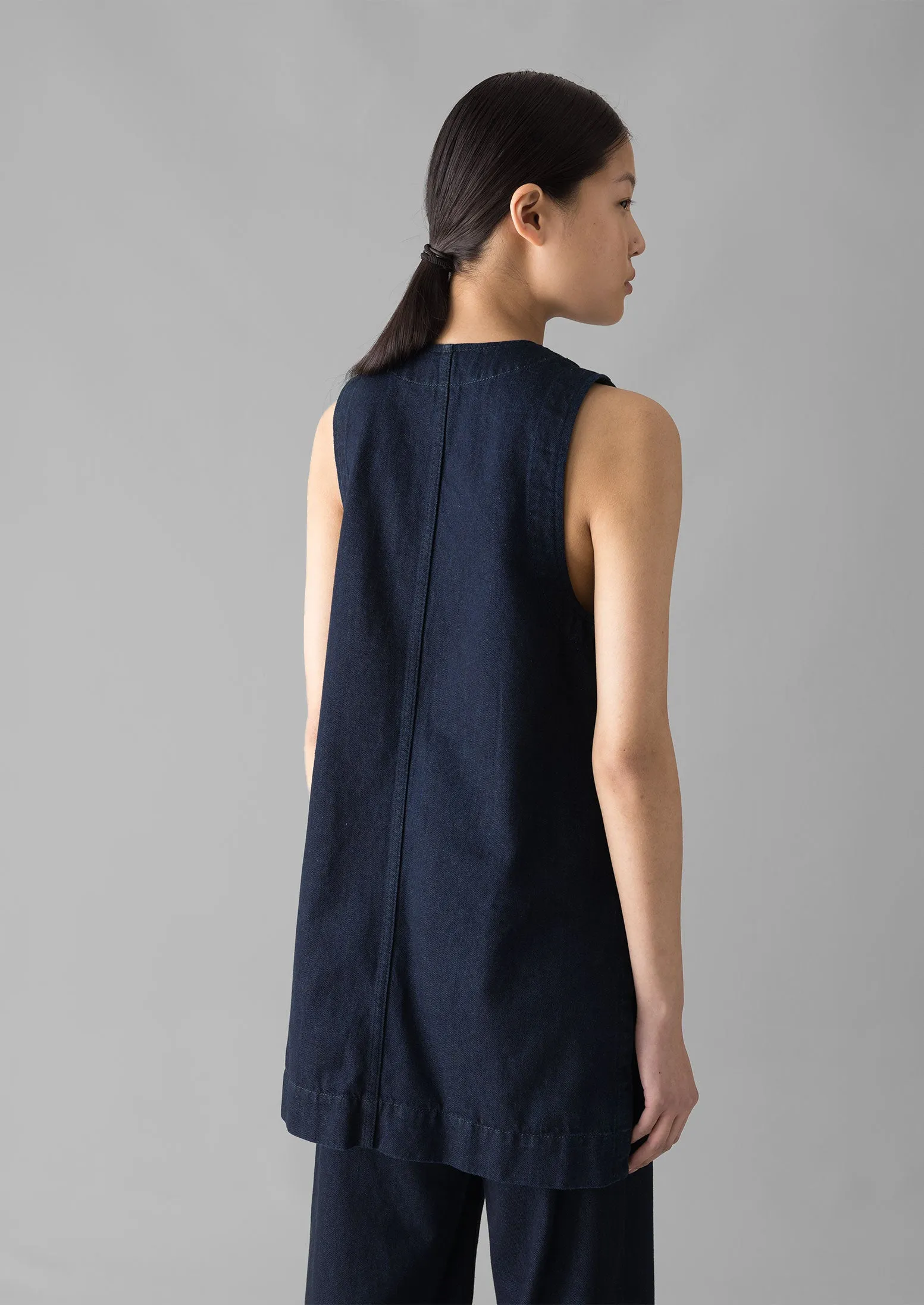 Indigo Denim Cotton Tunic | Indigo sold by TOAST product image thumbnail 5