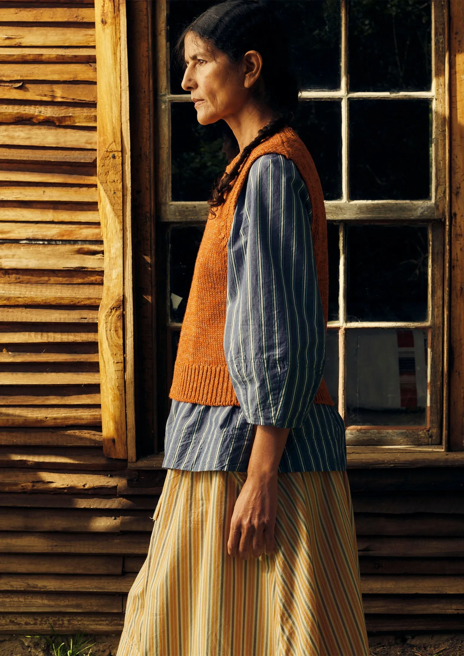 Chunky Cotton Knitted Tank | Nasturtium sold by TOAST product image thumbnail 3