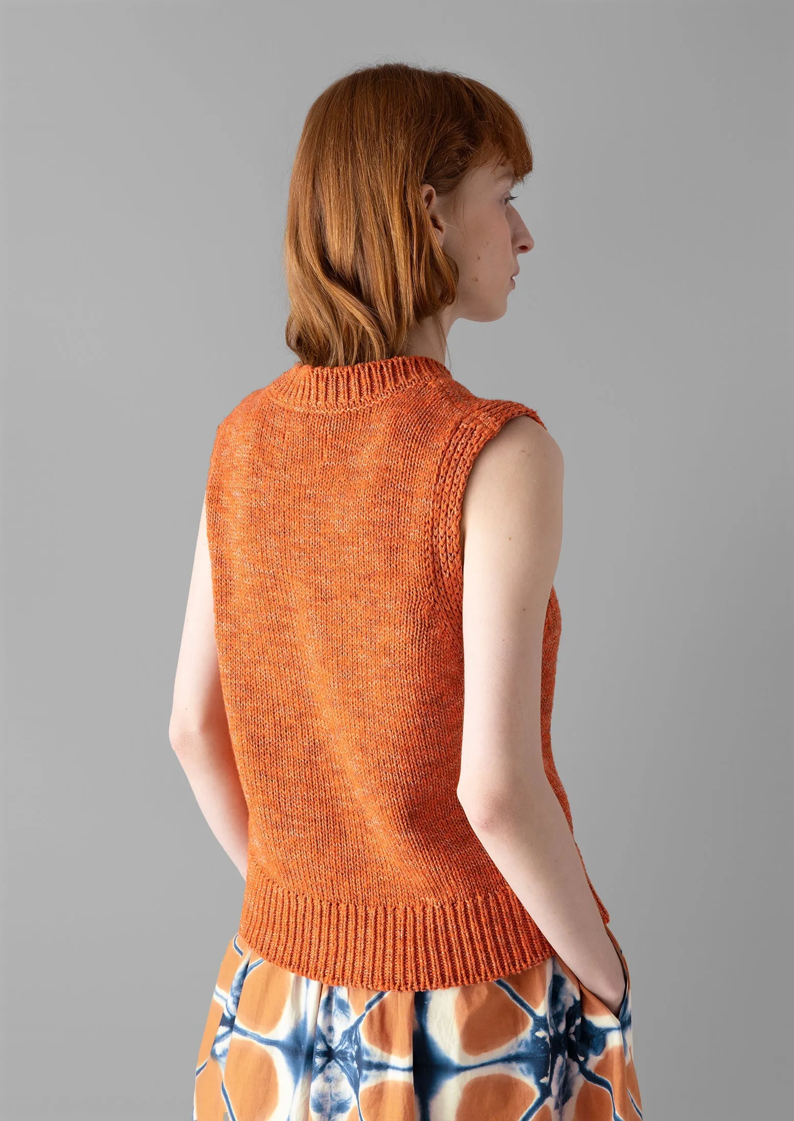 Chunky Cotton Knitted Tank | Nasturtium sold by TOAST product image thumbnail 5