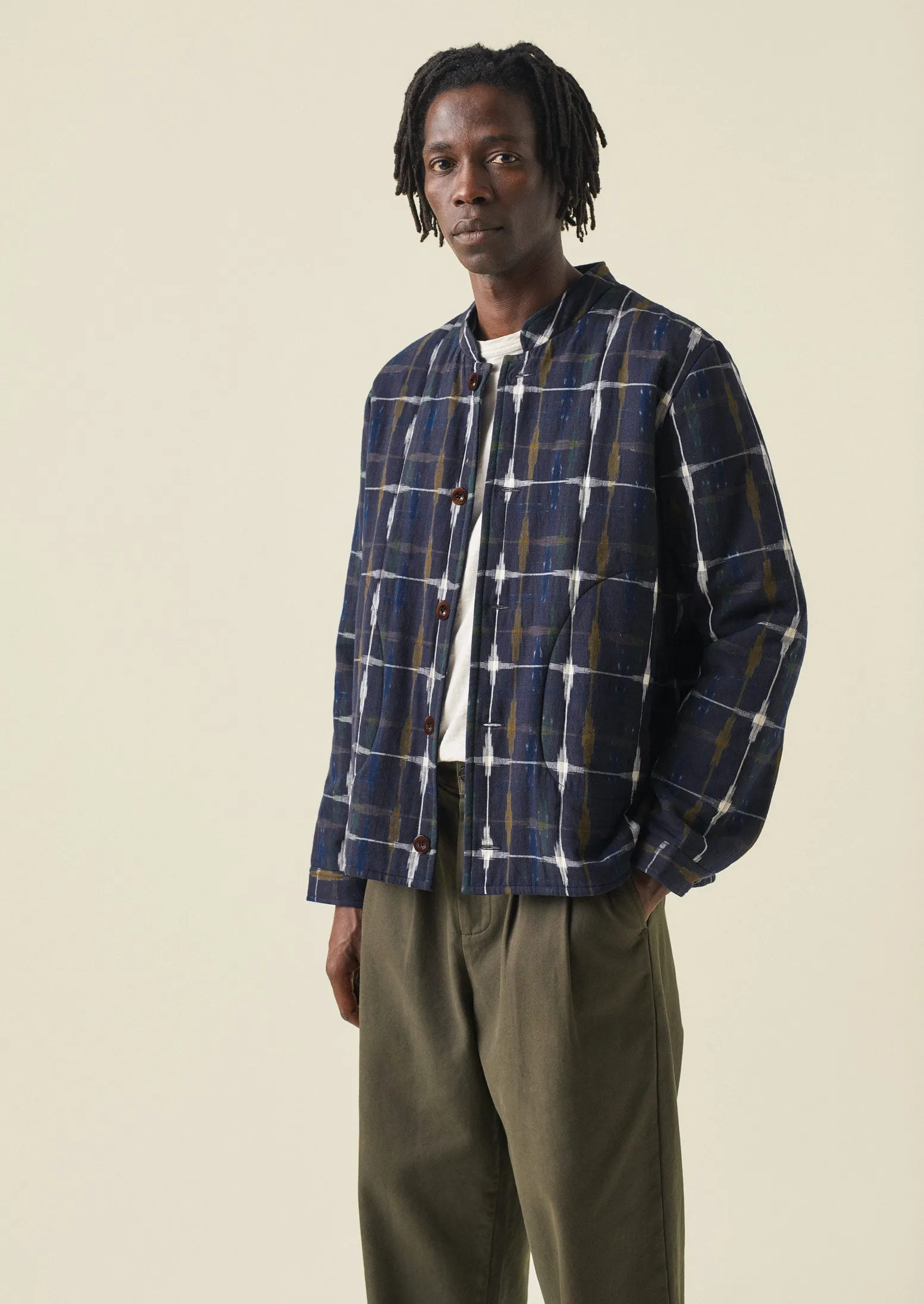 Padded Ikat Jacket | Indigo sold by TOAST product image thumbnail 5