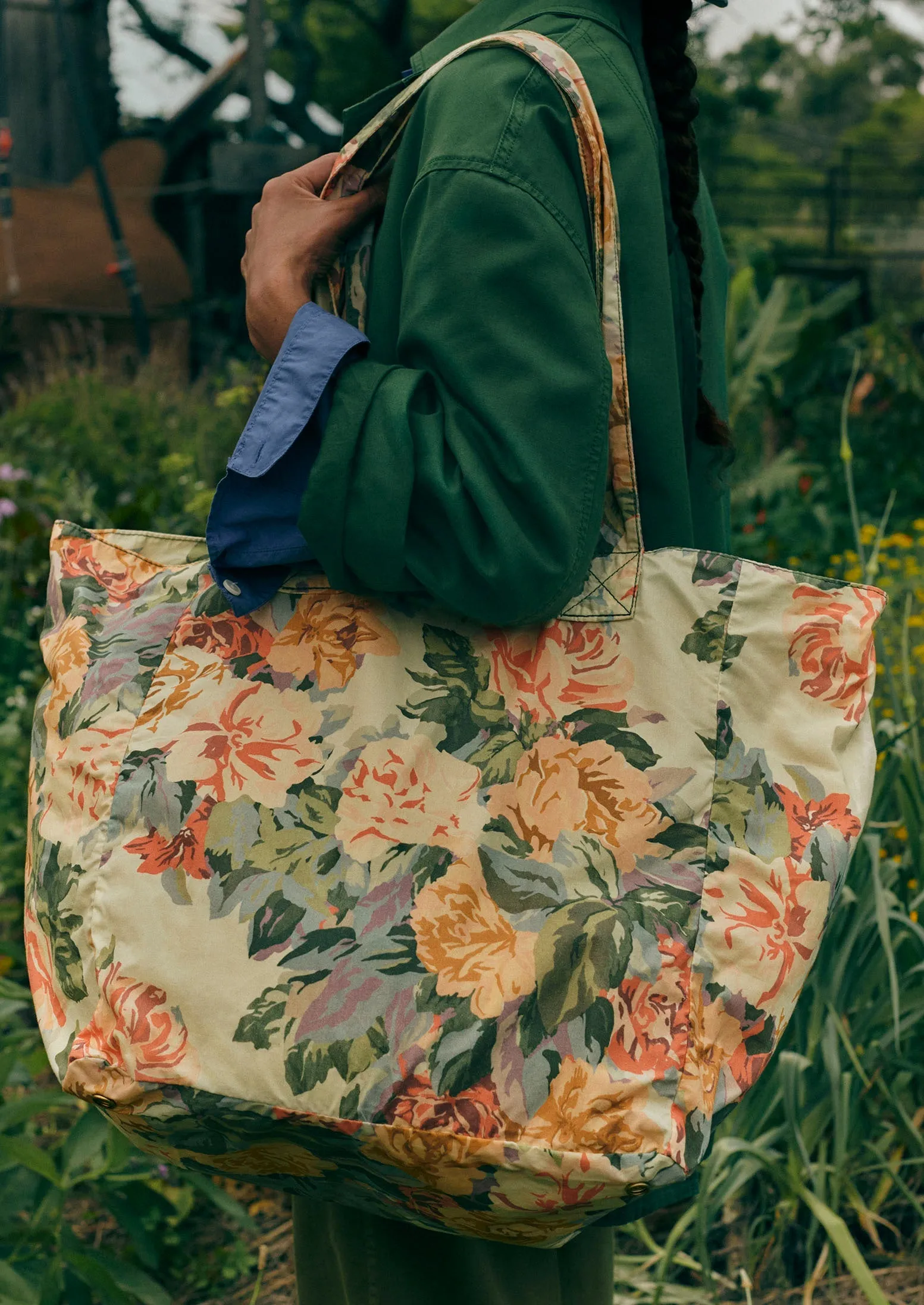 Garden Floral Waxed Cotton Tote | Multi sold by TOAST product image thumbnail 2