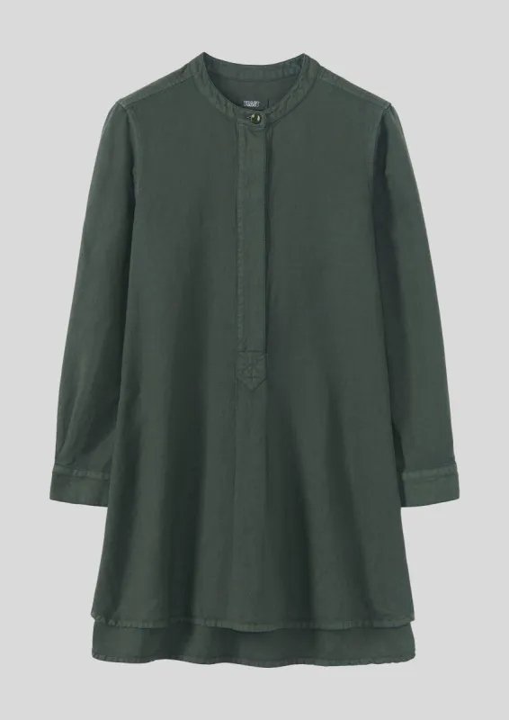 Elena Cotton Linen Tunic Shirt | Dusted Khaki sold by TOAST