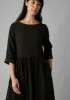 Freya Crinkle Organic Cotton Dress | Darkest Olive sold by TOAST