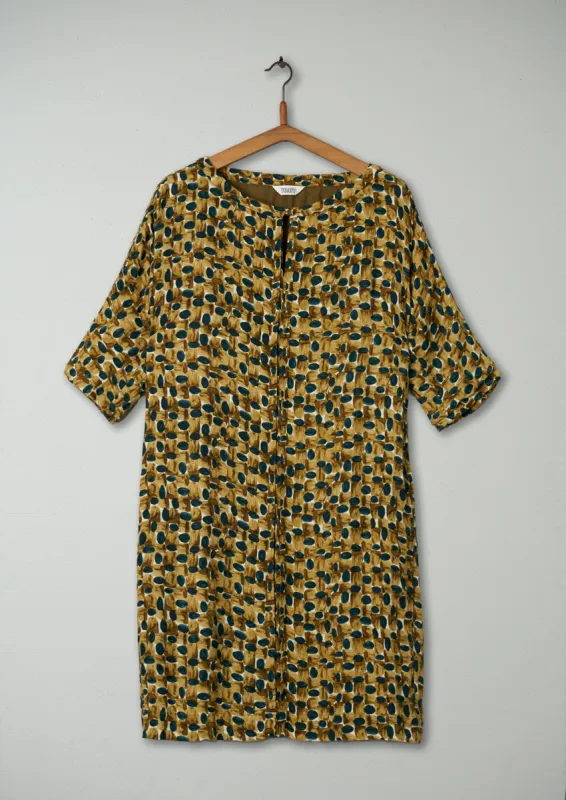 Reworn Brushstroke Dress Size 14 (425) | Multi sold by TOAST