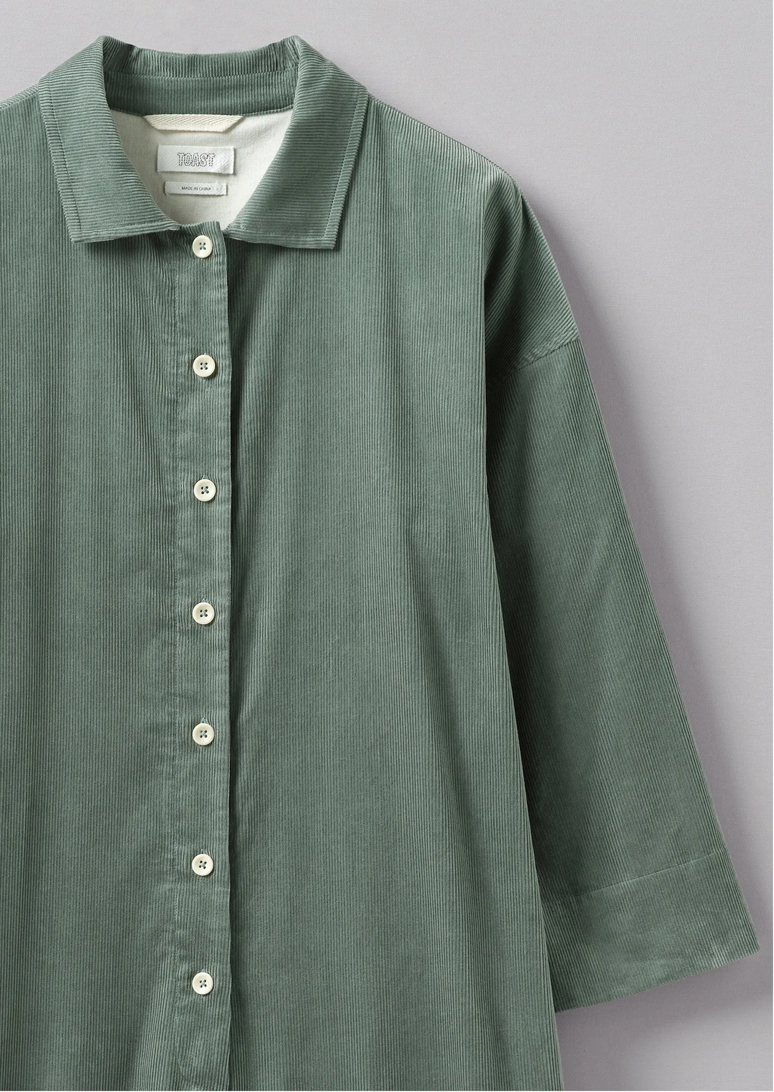 Wide Leg Organic Cord Jumpsuit | Sage sold by TOAST product image thumbnail 3