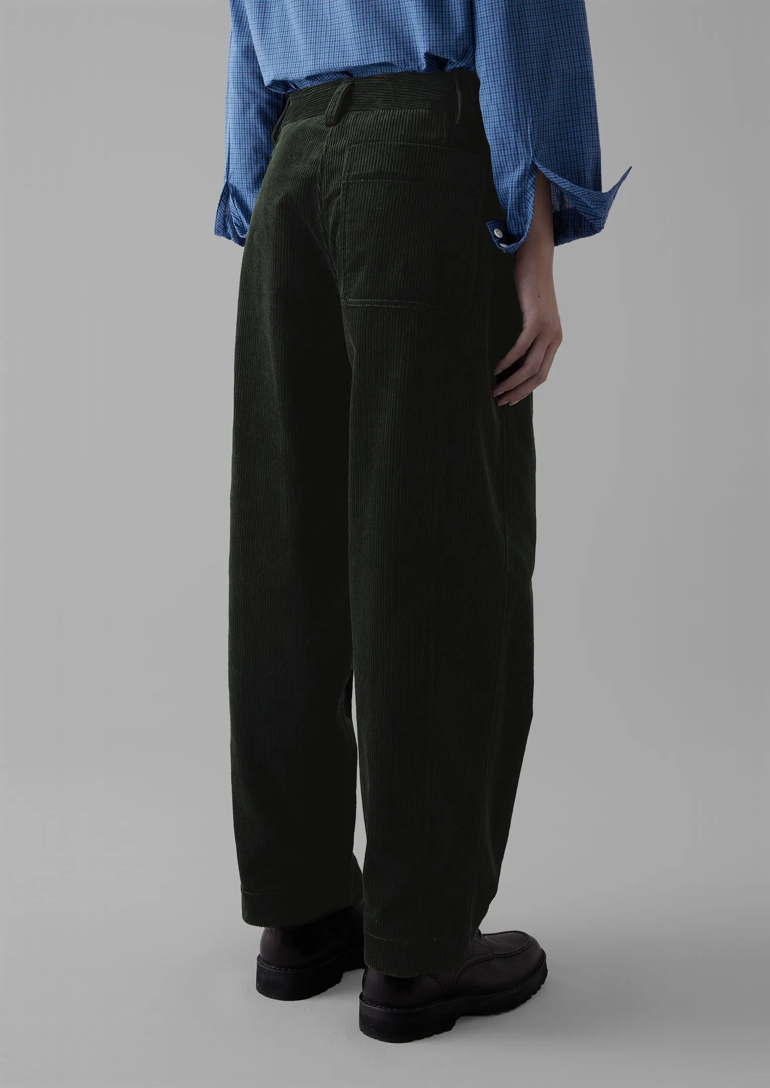 Panelled Organic Cord Trousers | Brown Slate sold by TOAST product image thumbnail 5