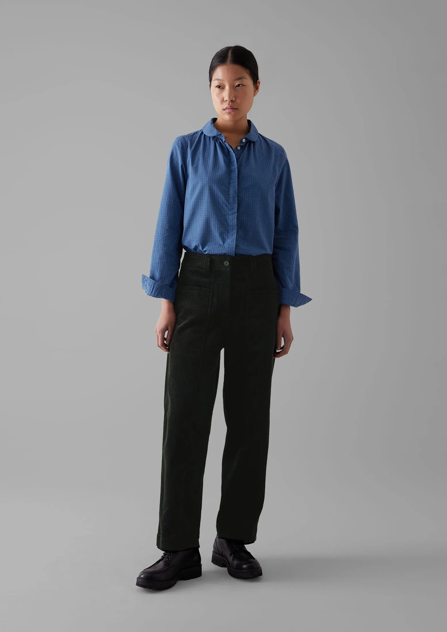 Panelled Organic Cord Trousers | Brown Slate sold by TOAST product image thumbnail 2