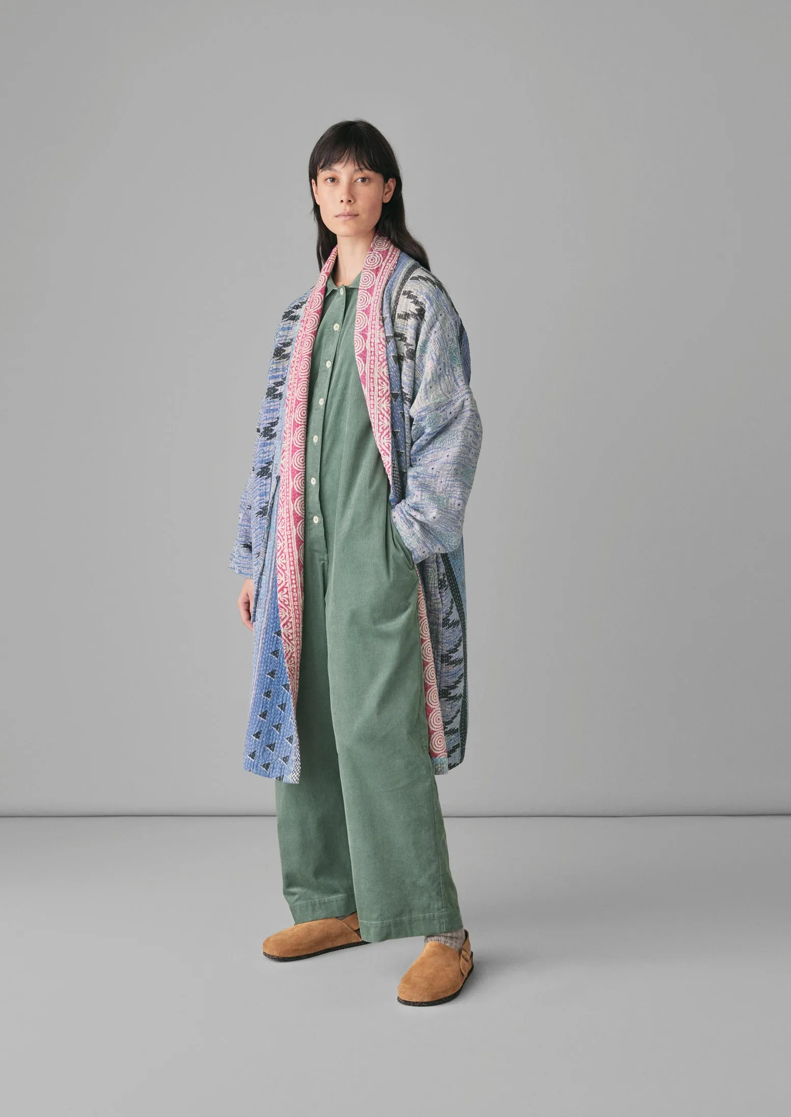 Repurposed Kantha Coat | Blues sold by TOAST product image thumbnail 2