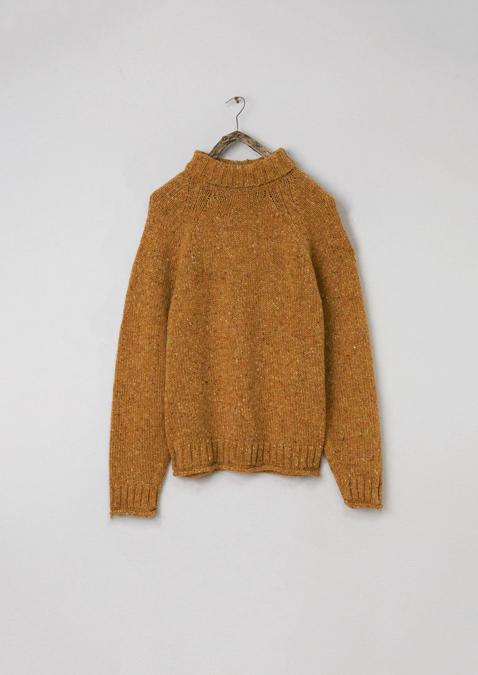 Renewed Mens Donegal Roll Neck Sweater Size XL (005) | Ochre sold by TOAST