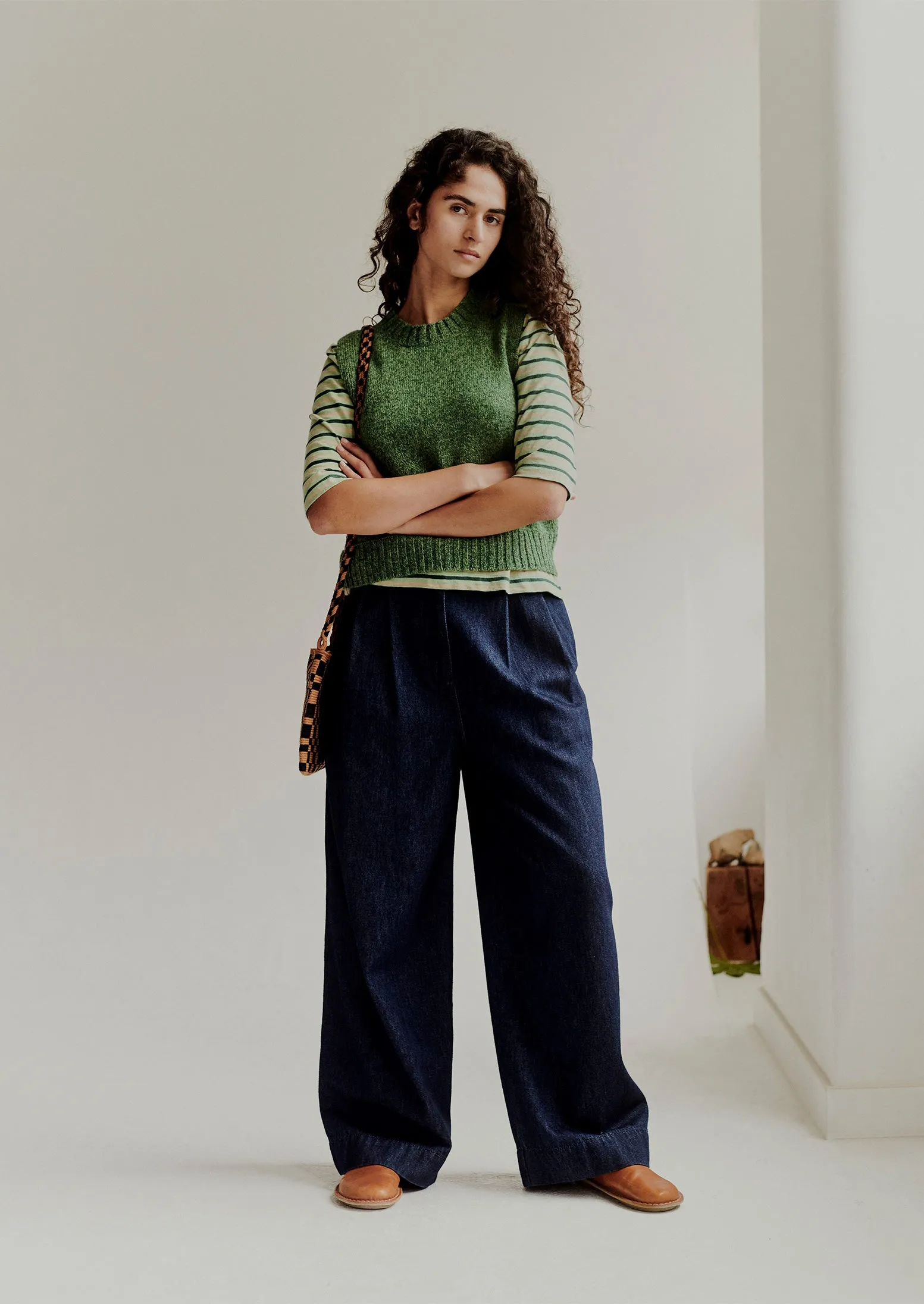 Neat Mouline Wool Tank | Thorn Green Marl sold by TOAST product image thumbnail 3