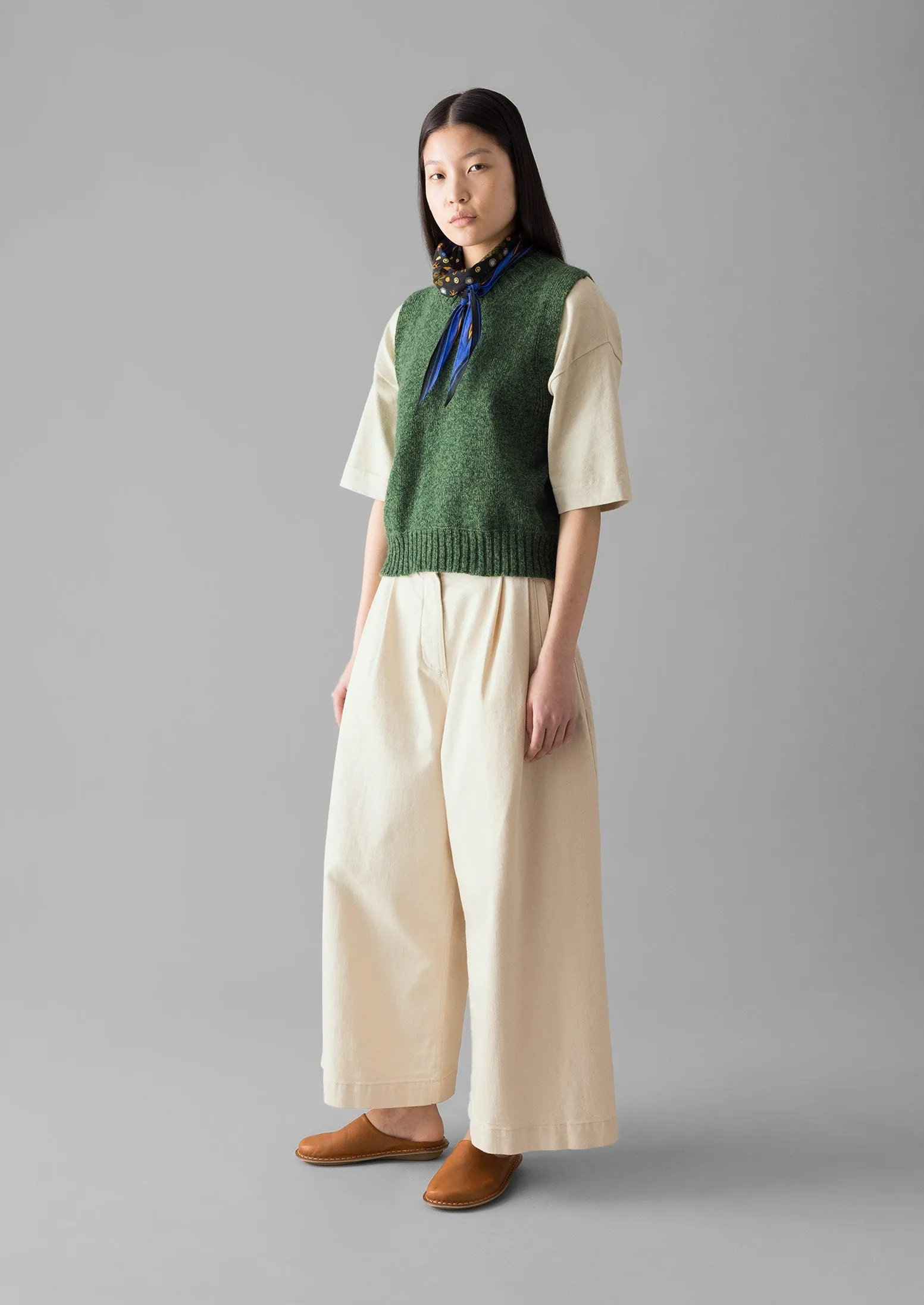 Neat Mouline Wool Tank | Thorn Green Marl sold by TOAST product image thumbnail 4