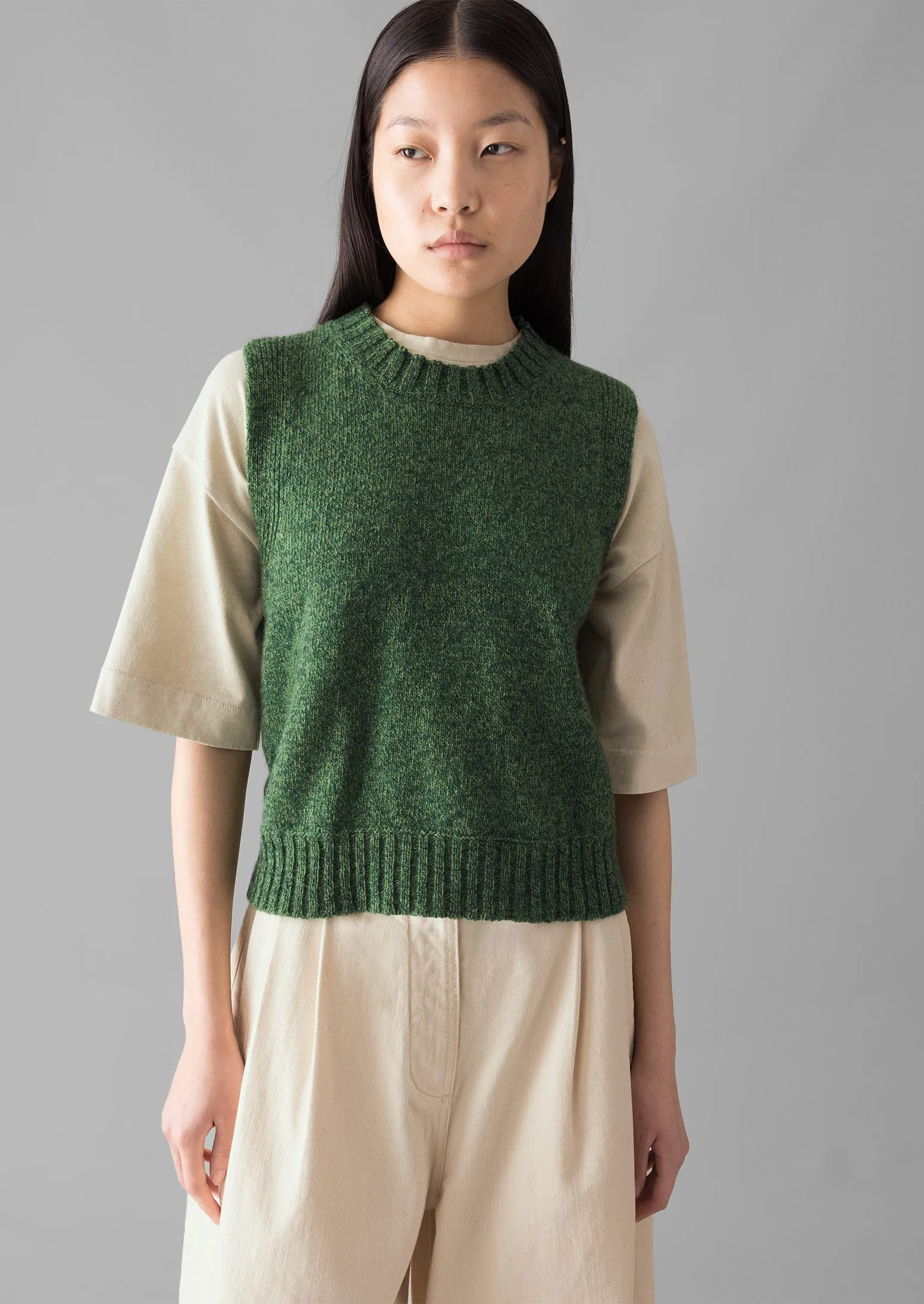 Neat Mouline Wool Tank | Thorn Green Marl sold by TOAST product image thumbnail 5