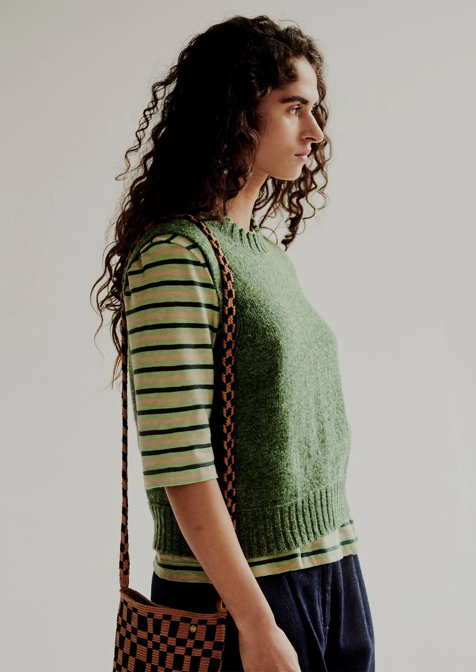Neat Mouline Wool Tank | Thorn Green Marl sold by TOAST product image thumbnail 2