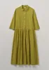 Check Crinkle Cotton Dress | Slate/Pomelo sold by TOAST