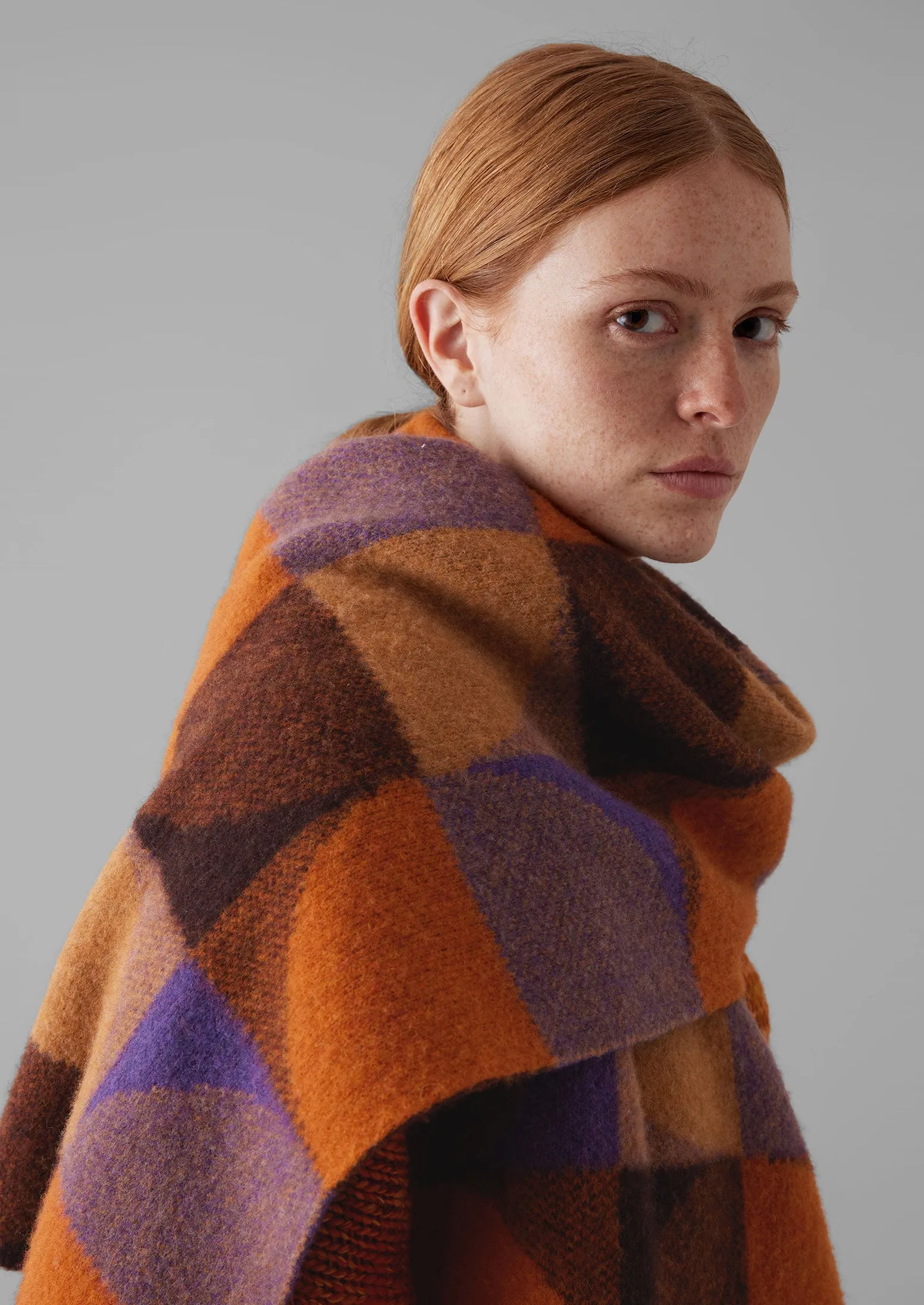 Colour Block Wool Scarf | Ginger Multi sold by TOAST product image thumbnail 4