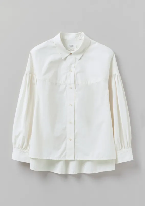Cotton Poplin Yoke Shirt | Alabaster White sold by TOAST