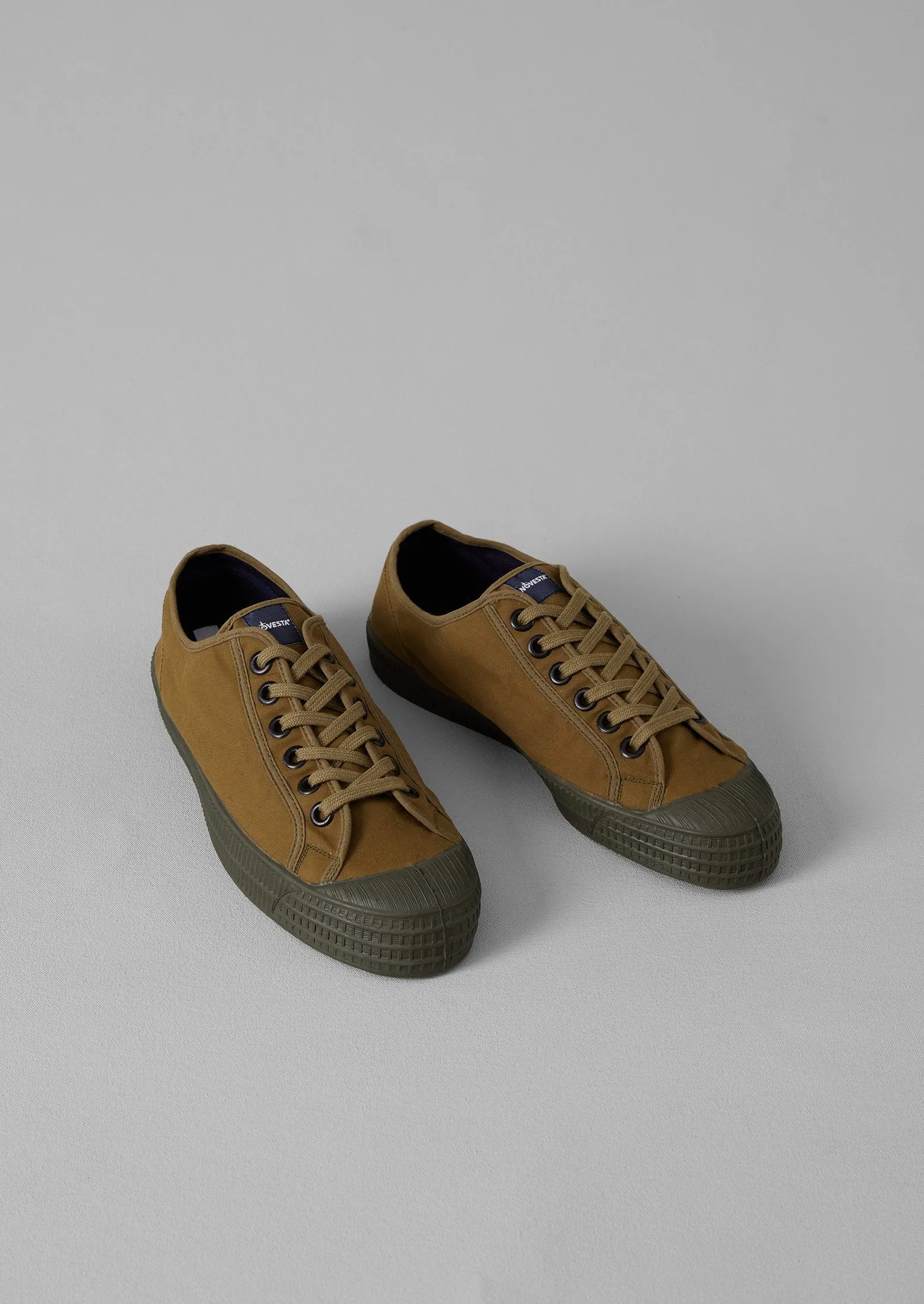 Novesta Waxed Cotton Plimsolls | Bark sold by TOAST