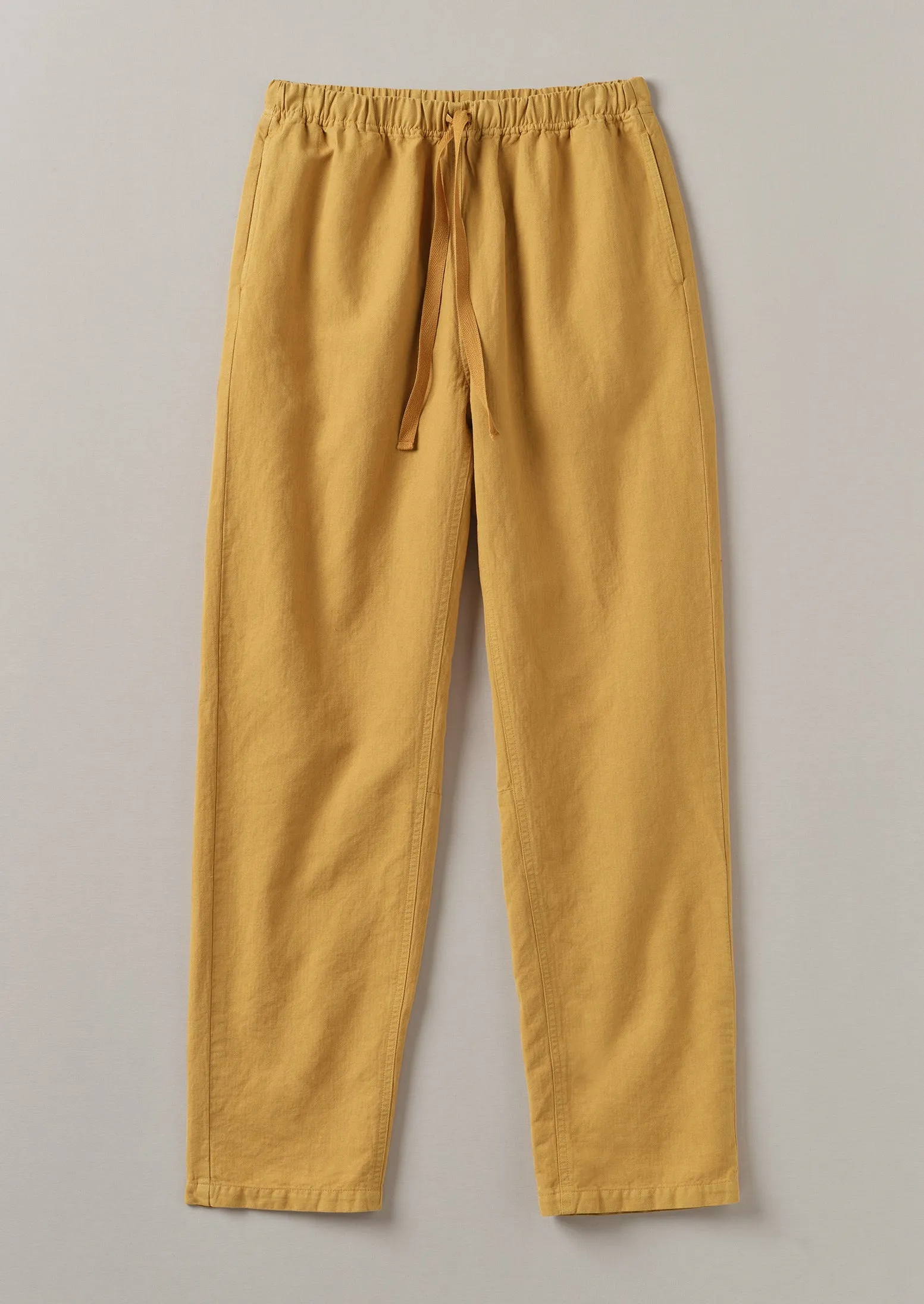 Garment Dyed Herringbone Trousers | Mustard sold by TOAST