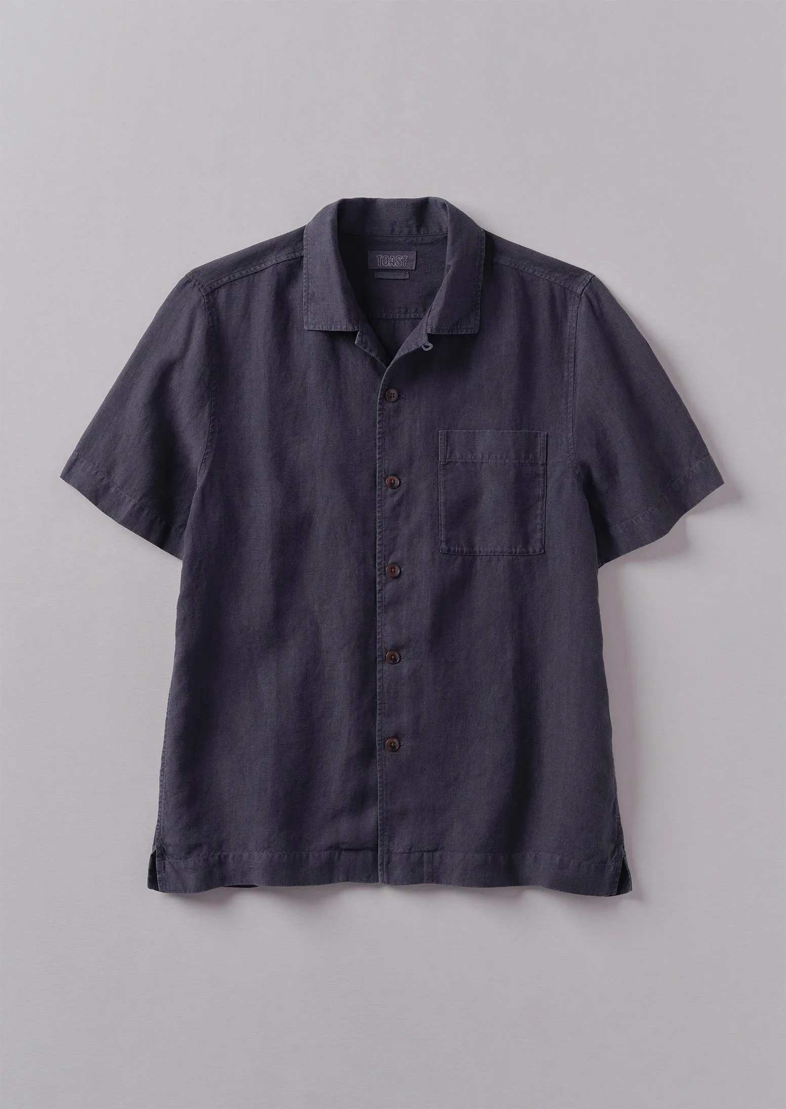 Linen Short Sleeve Shirt | Slate sold by TOAST