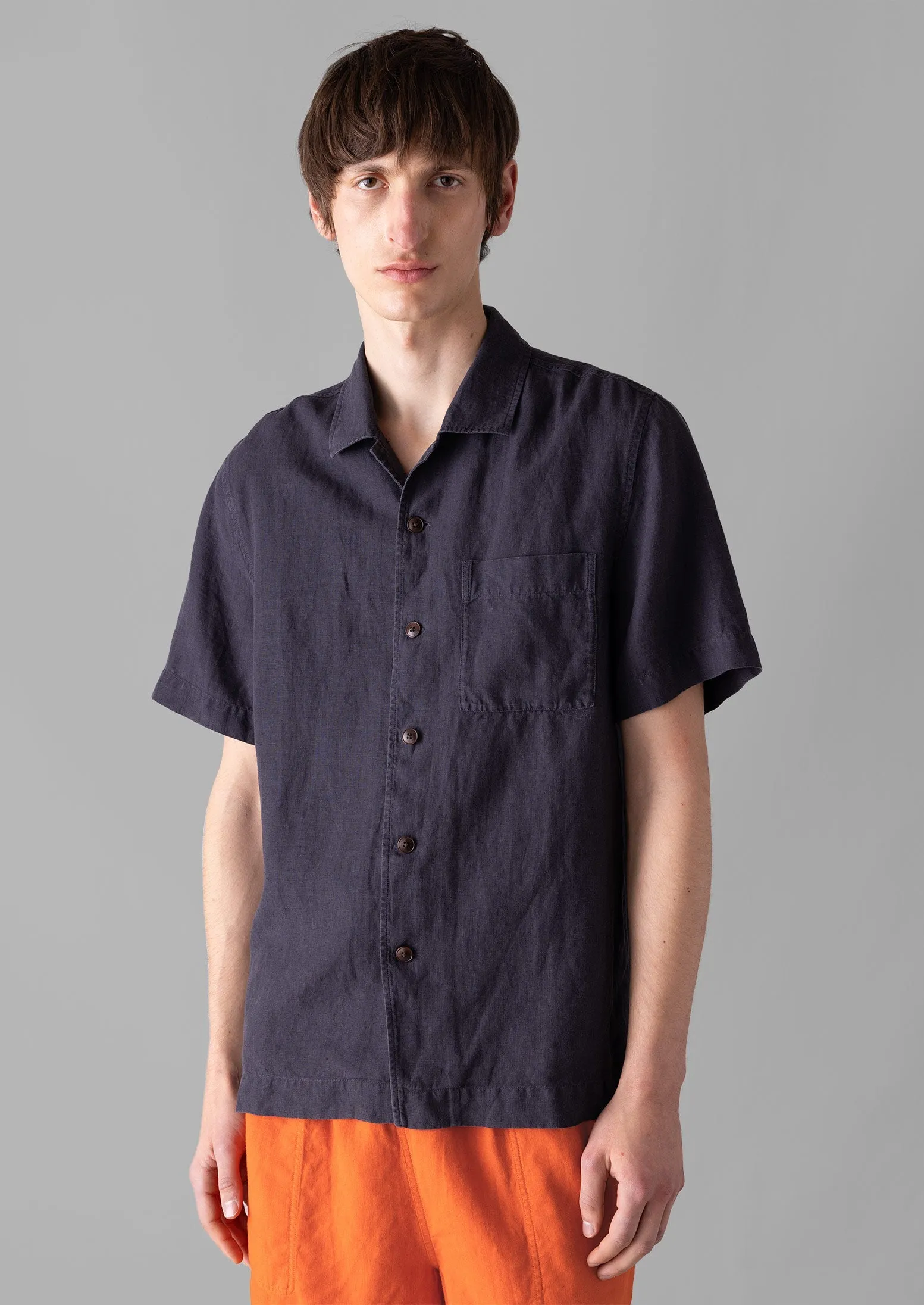 Linen Short Sleeve Shirt | Slate sold by TOAST product image thumbnail 2