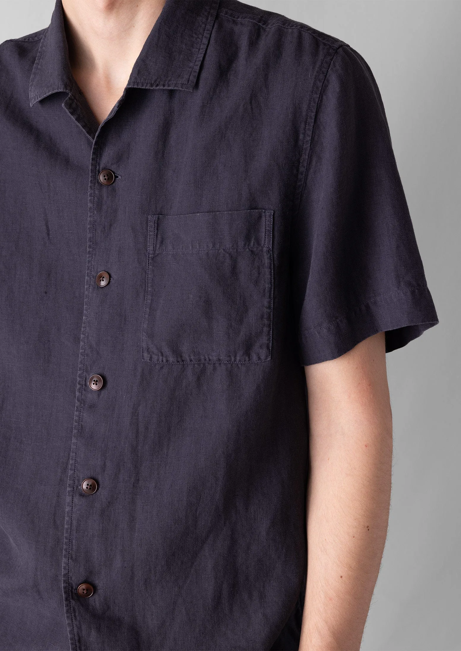 Linen Short Sleeve Shirt | Slate sold by TOAST product image thumbnail 3