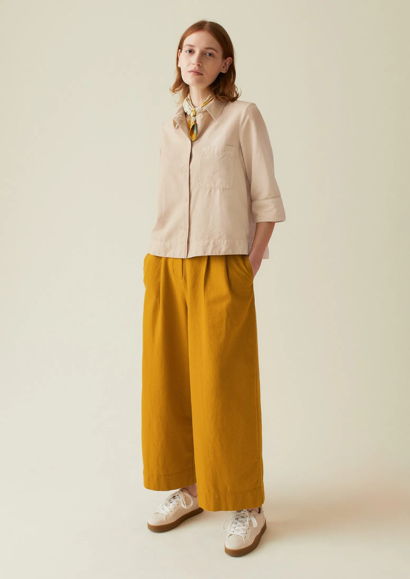 Cotton Linen Twill Workwear Shirt | Shell sold by TOAST product image thumbnail 4