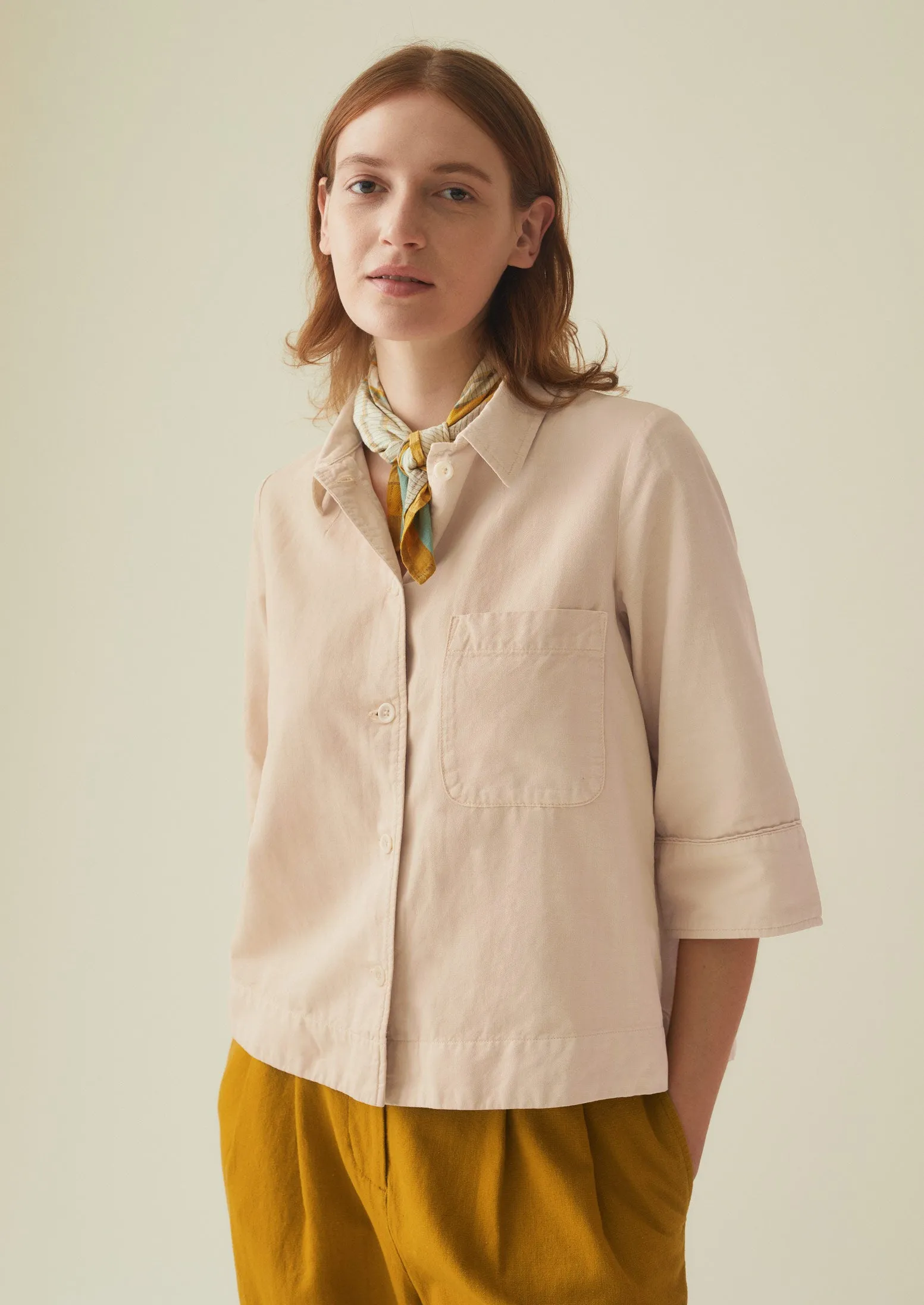 Cotton Linen Twill Workwear Shirt | Shell sold by TOAST product image thumbnail 5